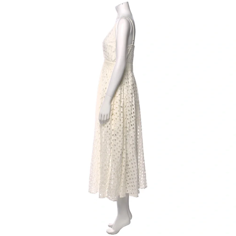Solid & Stripe White Cotton Eyelet Midi Dress - Picture 2 of 3
